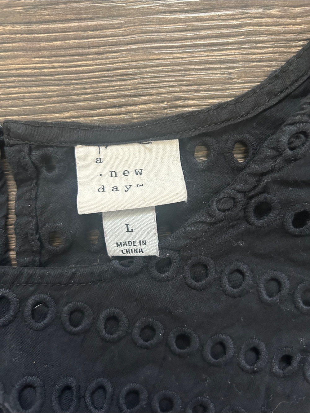 a new day Black Eyelet Sleeveless Tank Top - Picture 3 of 3